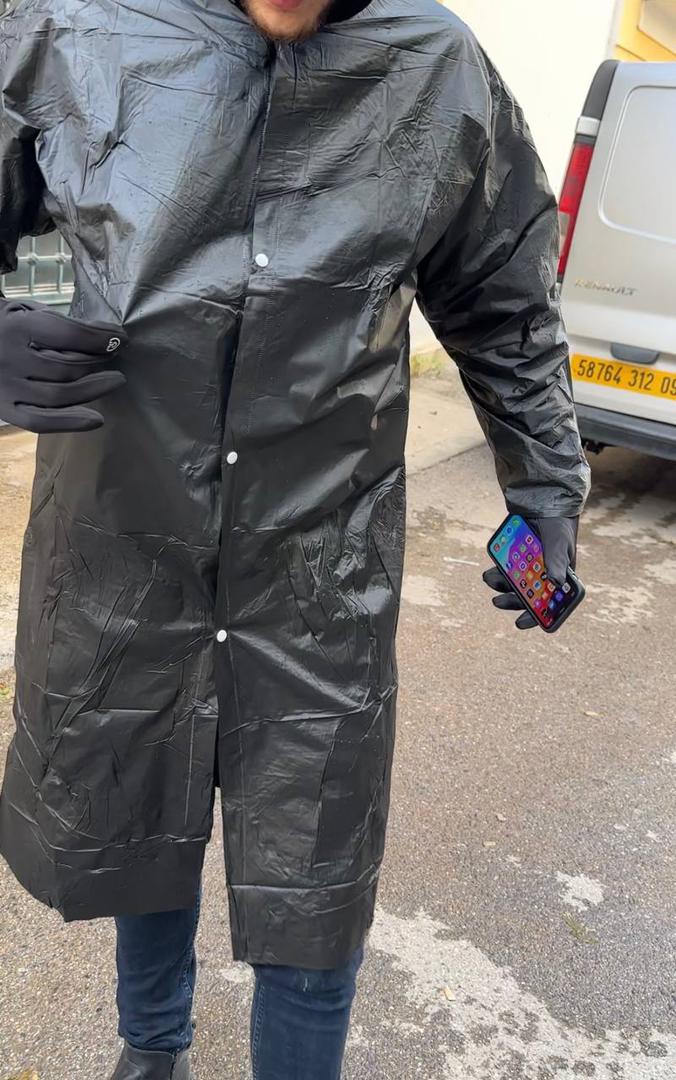 Pack Hiver Manteau imperméable à capuche et Gants Thermiques Chaudes - Accessoires Auto/Moto - صورة حقيقية 5