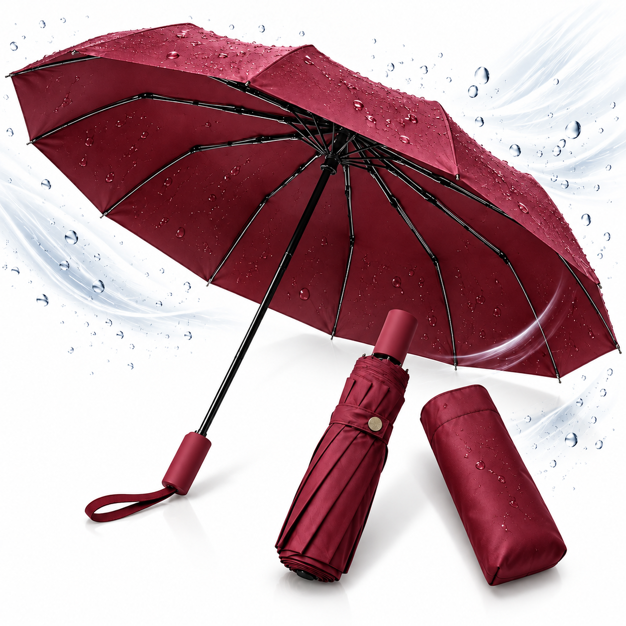 Parapluie Automatique Coupe-Vent avec Protection UV - مظلة أوتوماتيكية مقاومة للرياح وأشعة الشمس - Divers - صورة 8