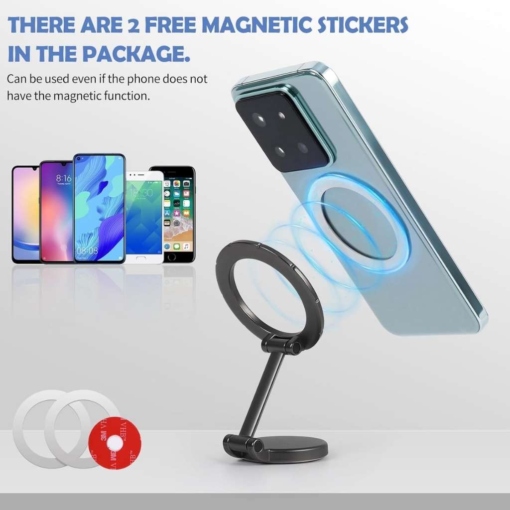 Support de Téléphone Magnétique Pliable pour Voiture – حامل هاتف مغناطيسي قابل للطي للسيارة - Accessoires Auto/Moto - صورة 8