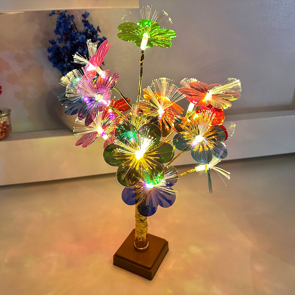Lampe de Table Fleurs Colorés avec LED – مصباح طاولة للديكور - Décoration - صورة 2
