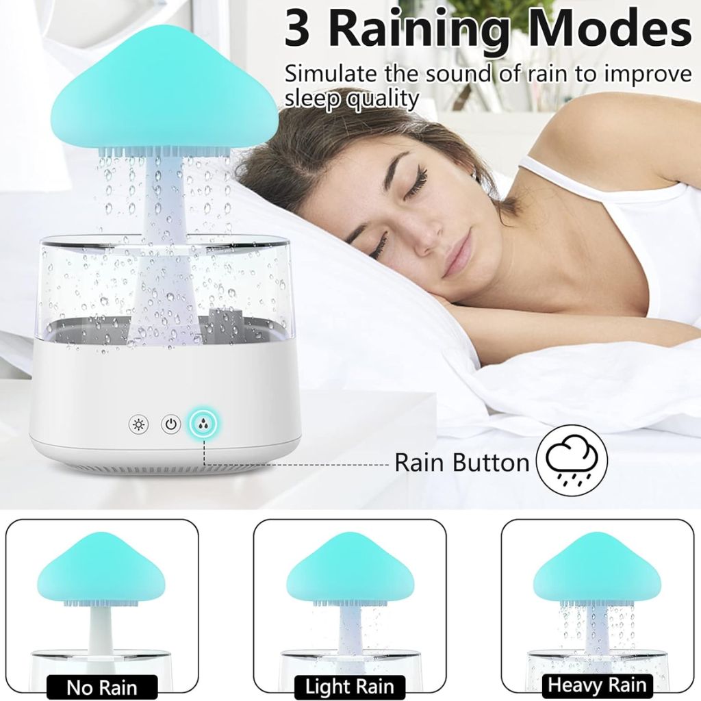 Diffuseur d'Huiles Essentielles Nuage Pluie 300ml et Bluetooth Speaker –  معطر بشكل غيمة ممطرة و مكبر صوت بلوتوث - Électronique - صورة 9