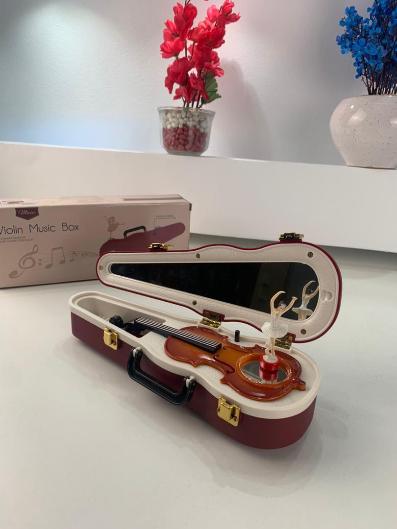 Boîte à Musique Vintage avec Déesse Rotative et Mécanisme de Violon – صندوق موسيقى مع آلية كمان - Décoration - صورة 10