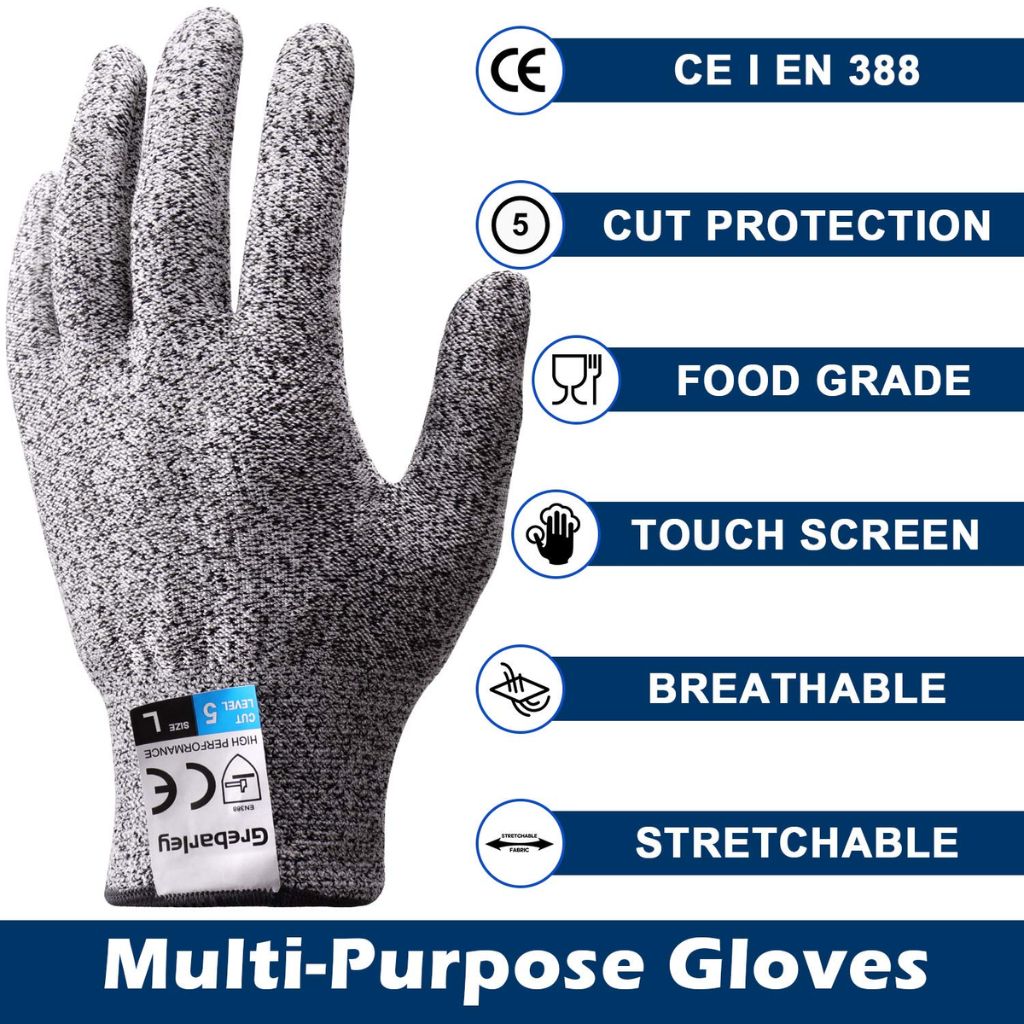 Gant de Protection Anti-Coupure Gant de Sécurité de Niveau 5 – قفازات المقاومة للقطع - Outillage et Bricolage - صورة 4