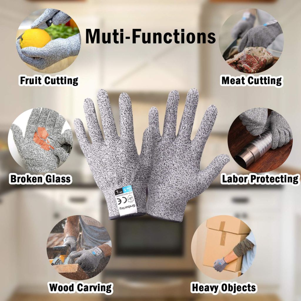Gant de Protection Anti-Coupure Gant de Sécurité de Niveau 5 – قفازات المقاومة للقطع - Outillage et Bricolage - صورة 6