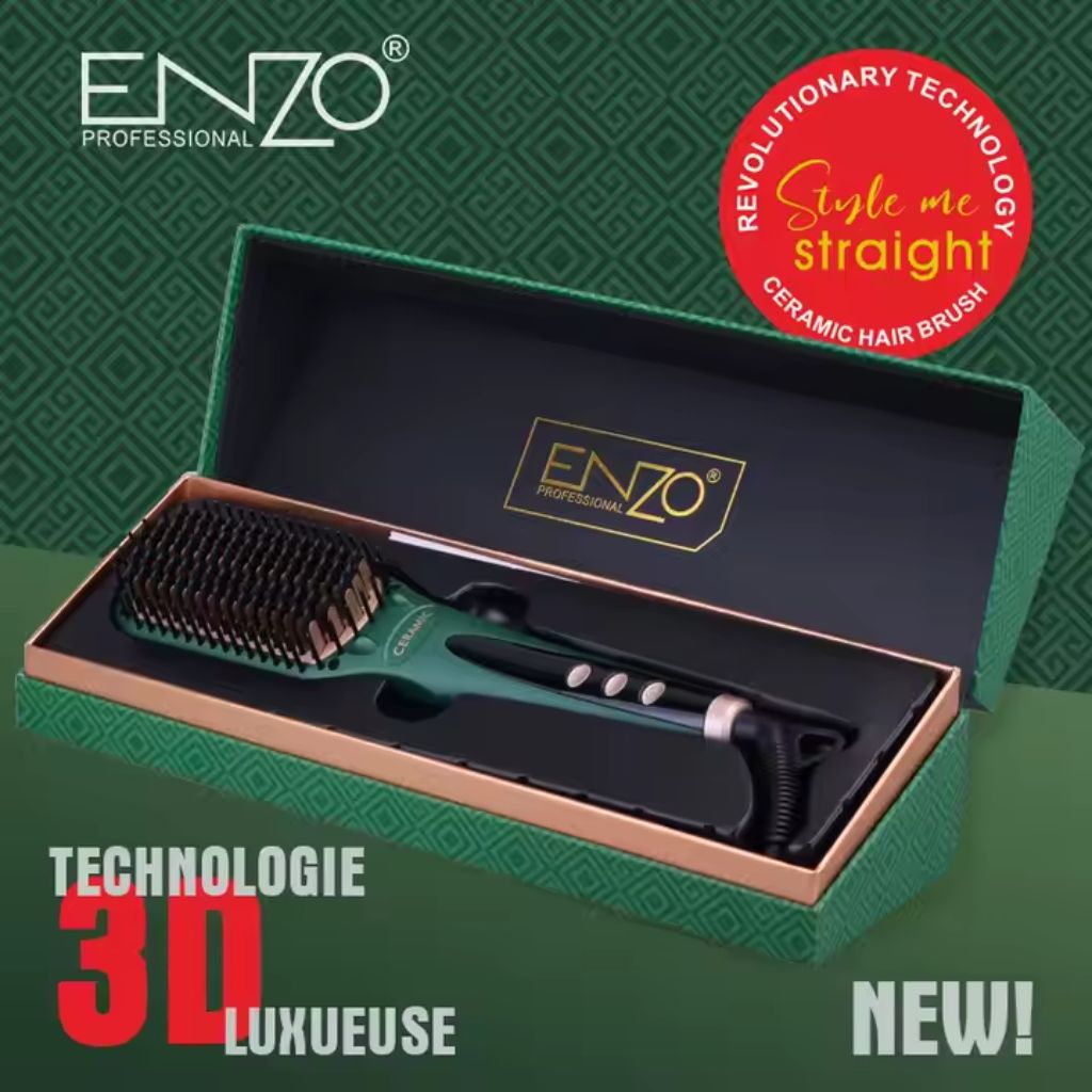 Brosse Lissante ENZO Haute Performance et Technologie Avancée – فرشاة الشعر - Soins et Beauté - صورة 3