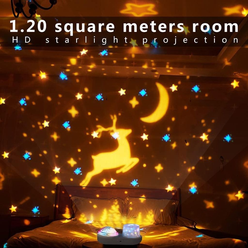 Projecteur de ciel étoilé pour enfants 2en1 - جهاز عرض ضوء ليلي بتصميم سماء النجوم للاطفال - Décoration - صورة 10