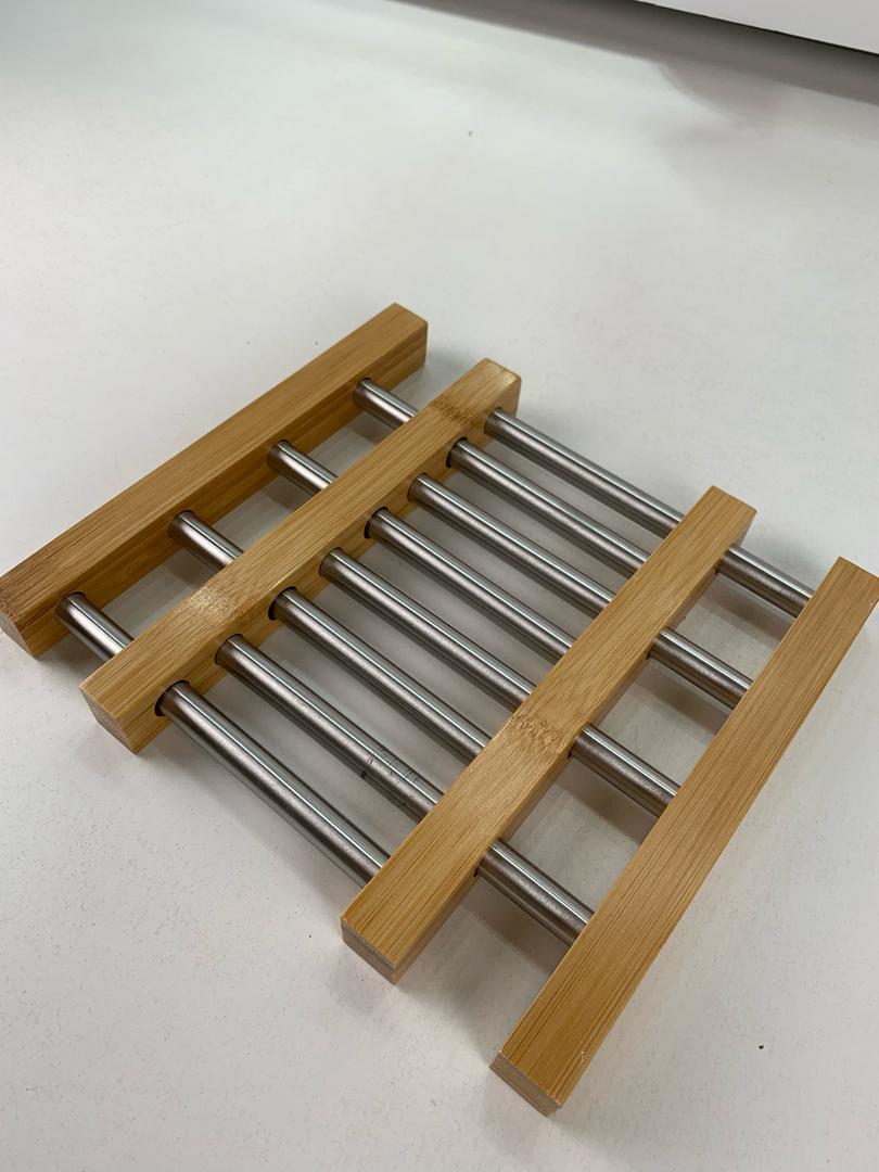 Dessous de Plat Extensible en Bambou et Acier Inoxydable – قاعدة أواني قابلة للتمديد - Cuisine - صورة حقيقية 10