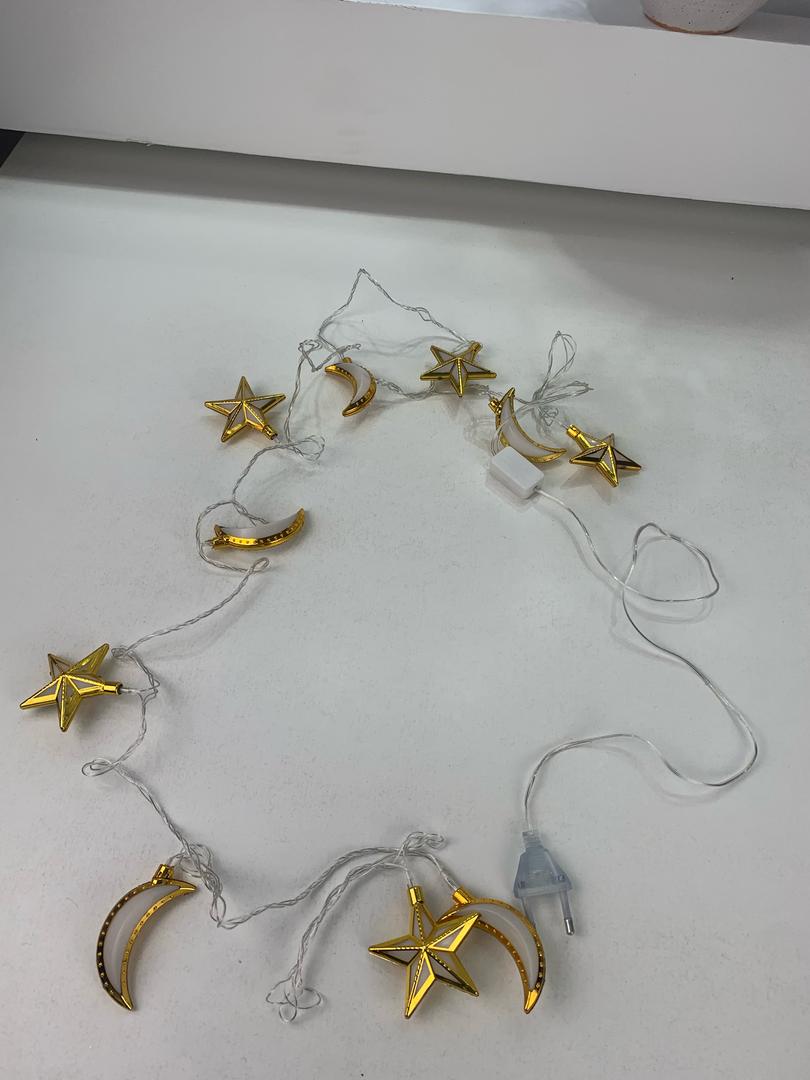 Guirlande Lumineuse Eid et Ramadan LED 10pcs - إضاءة رمضان على شكل قمر ونجمة - صورة 9