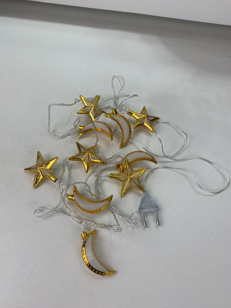Guirlande Lumineuse Eid et Ramadan LED 10pcs - إضاءة رمضان على شكل قمر ونجمة - صورة 10
