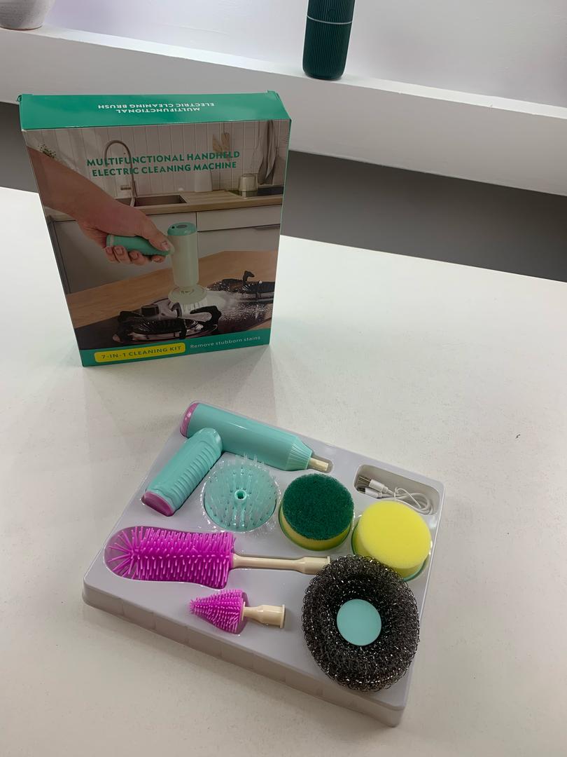 Brosse de Nettoyage Électrique Sans Fil 7en1 – فرشات تنظيف متعددة الرؤوس - Cuisine - صورة 6