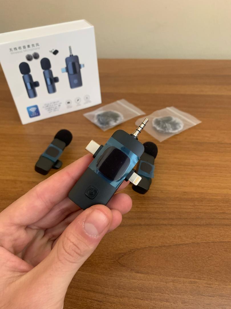 Microphone cravate sans fil 3 en 1 Plug and Play avec puce de réduction du bruit – ميكروفون لاسلكي - Électronique - صورة حقيقية 7