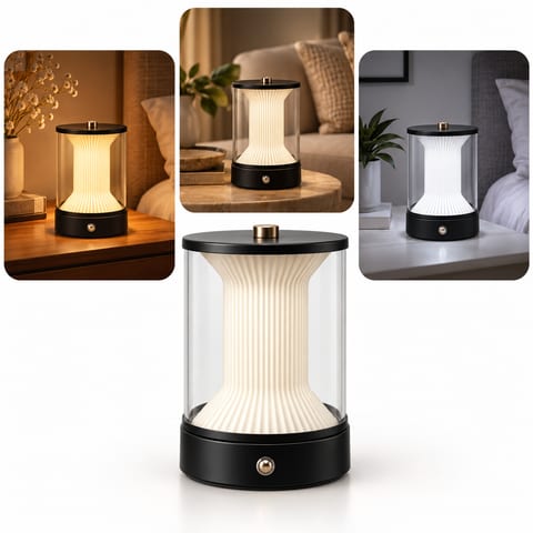 Lampe de Table Cylindrique LED Sans Fil 1101-3 - مصباح طاولة إسطواني لاسلكي حديث