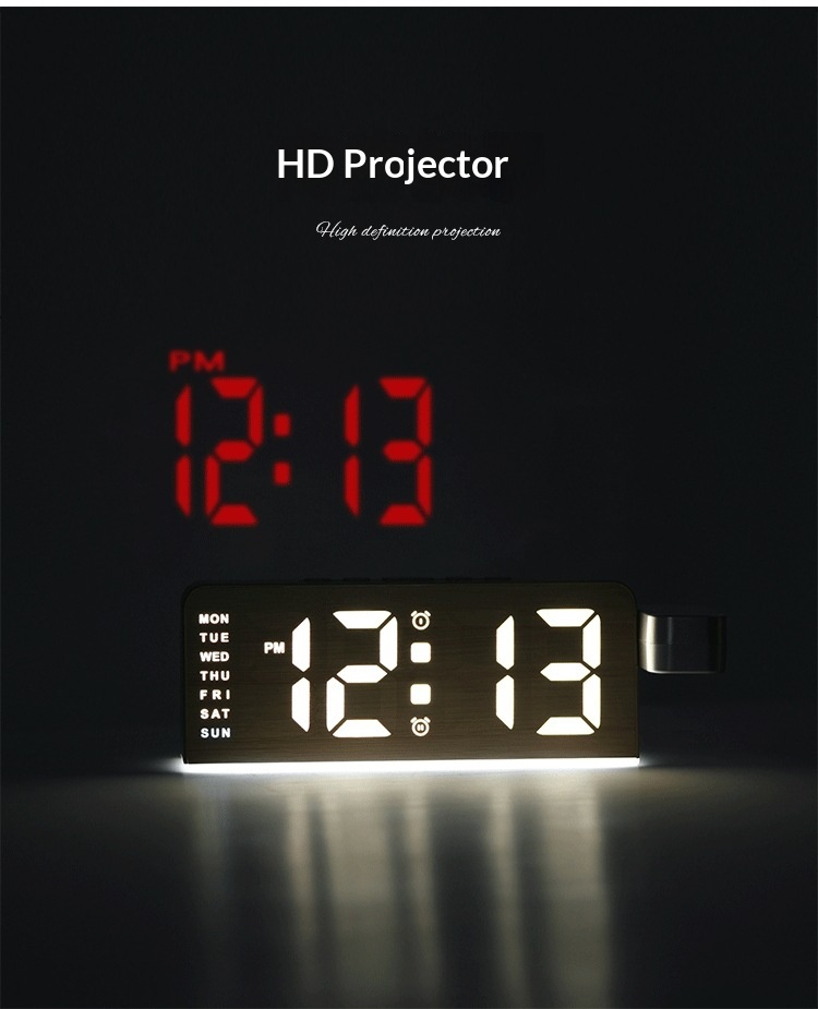 Horloge Numérique LED avec Alarme et Calendrier GH-9019 - ساعة رقمية مع منبه وتقويم