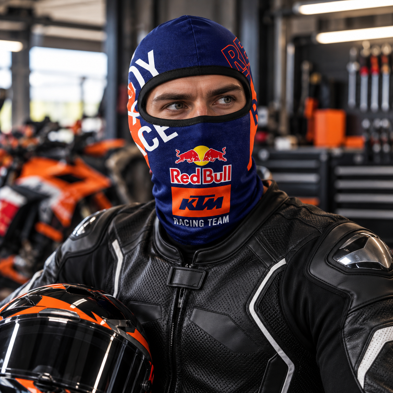 Cagoule Moto Thermique Balaclava Redbull - قناع واقي وجه كامل حراري للدراجات النارية