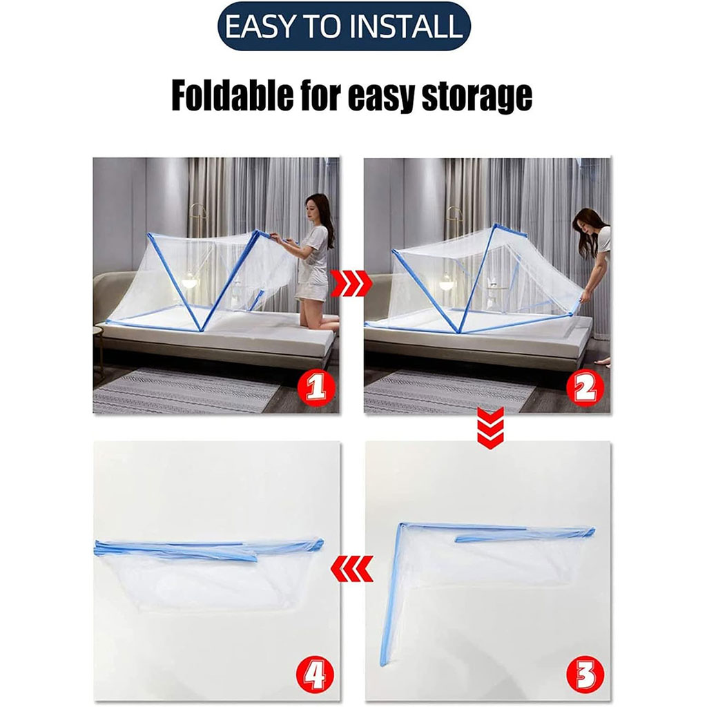 Moustiquaire Pliable Facile à Installer Pour Lit 2 Place – ناموسية لسرير شخصين - Maison - صورة 4