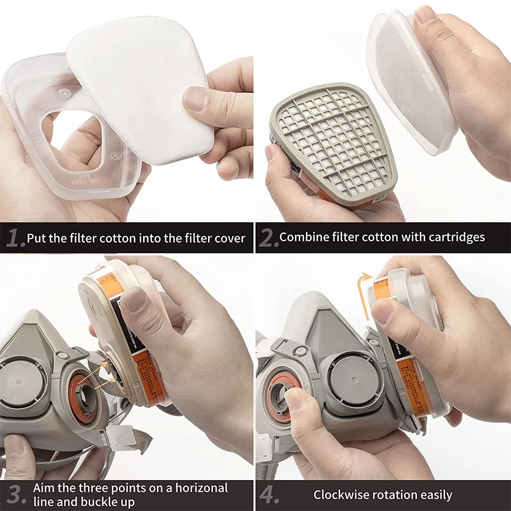 Masque respiratoire pour enlever la peinture au plomb – قناع تنفس للحرفيين - Outillage et Bricolage - صورة 6