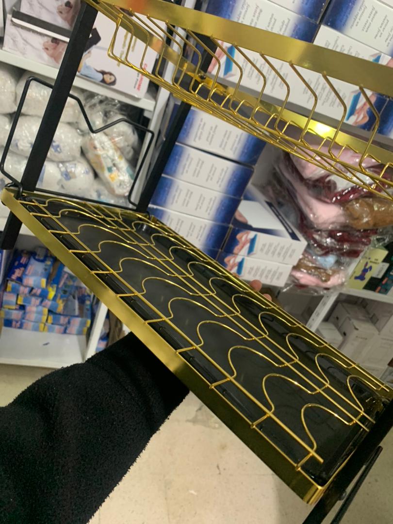 Égouttoir à Vaisselle 2 Niveaux Gold pour Comptoir de Cuisine – حامل أواني ذهبي - Cuisine - صورة 8
