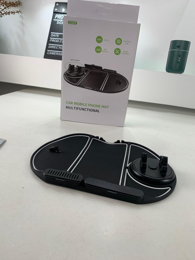 Tapis De Téléphone Antidérapant pour Voiture 6en1 Rotation à 360° – منظم أغراض في سيارة - Accessoires Auto/Moto - صورة حقيقية 8