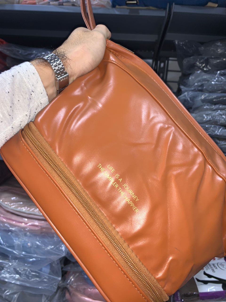 Trousse Maquillage et Pinceaux Imperméable à Double Couche - Soins et Beauté - صورة حقيقية 8