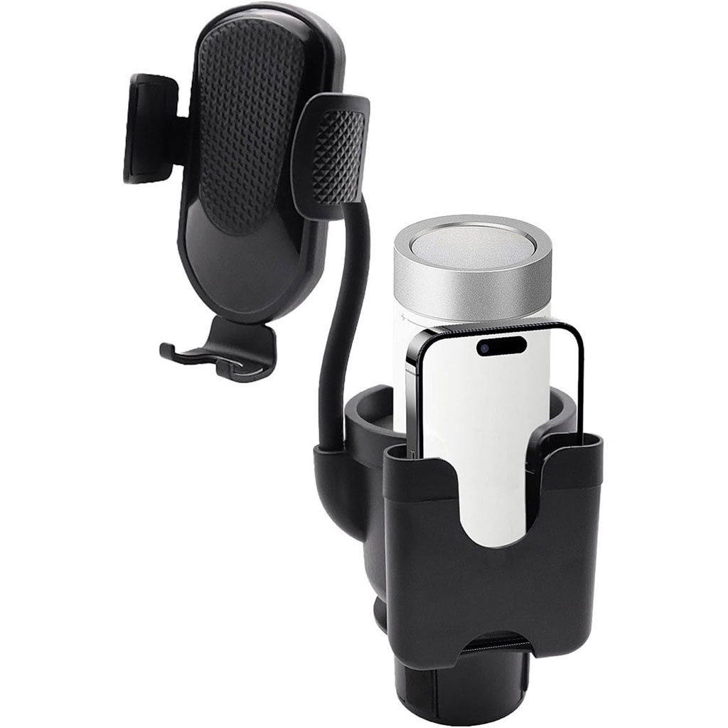 Support de téléphone pour voiture avec porte-gobelet rotation à 360° - حامل هواتف وأكواب في السيارة - Accessoires Auto/Moto - صورة 10