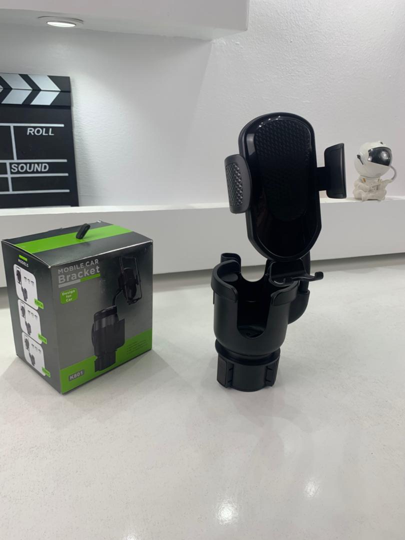 Support de téléphone pour voiture avec porte-gobelet rotation à 360° - حامل هواتف وأكواب في السيارة - Accessoires Auto/Moto - صورة 16