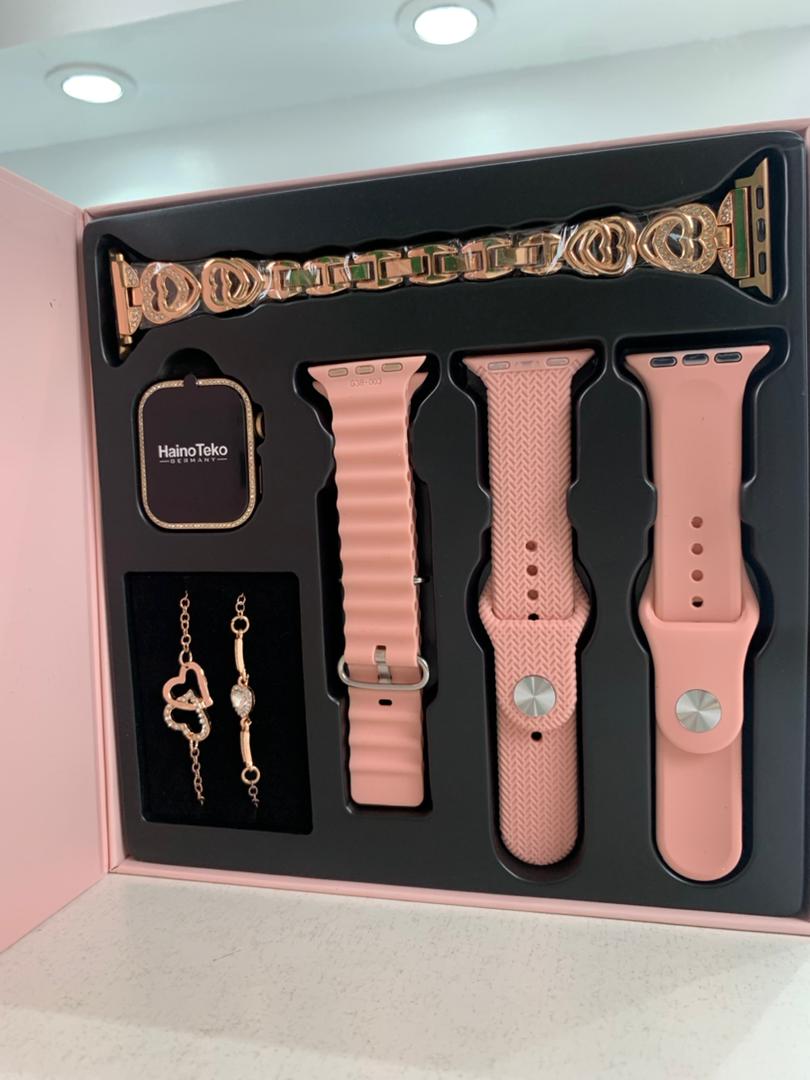 Haino Teko Germany G10 Mini Amoled Display 4 paires de bracelets – ساعة ذكية للنساء - Électronique - صورة 8