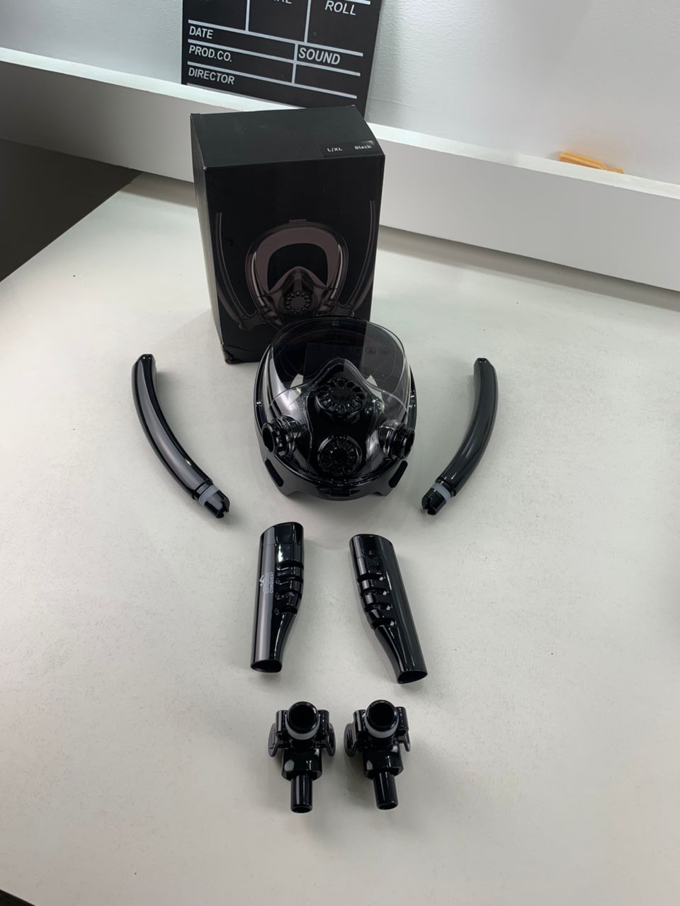 Masque de Plongée Intégral 180 ° Grande vue Anti-buée avec Double Tubes- قناع غوص إحترافي - Vacance & Loisir - صورة 10