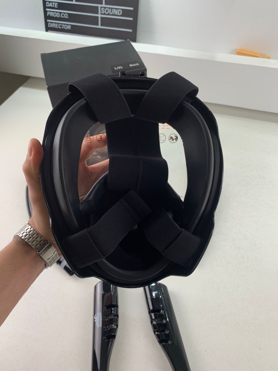 Masque de Plongée Intégral 180 ° Grande vue Anti-buée avec Double Tubes- قناع غوص إحترافي - Vacance & Loisir - صورة 11
