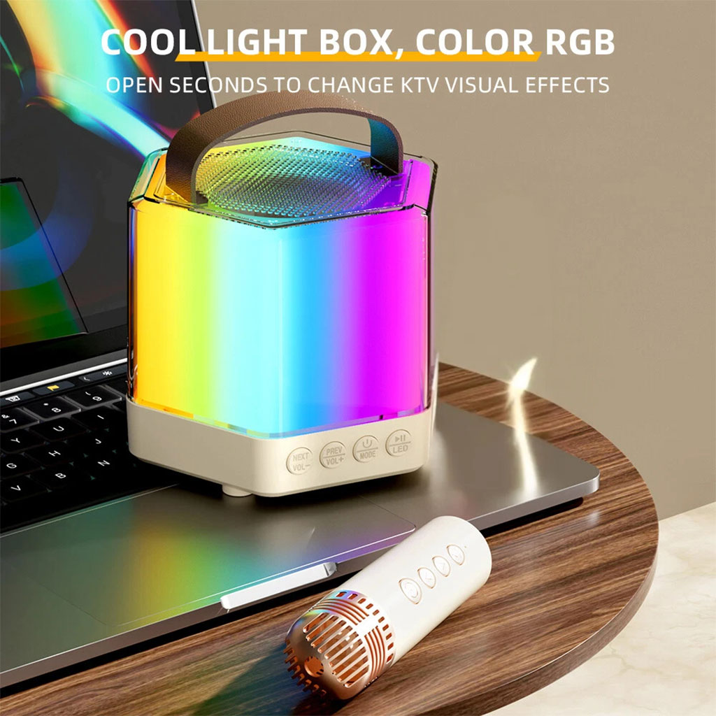 Enceinte Karaoké avec éclairage RVB et microphones sans fil – مكبر صوت كاريوكي - Électronique - صورة 2