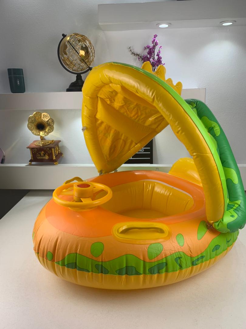 Bouée de natation gonflable pour bébé avec toit et Claxone – عوامة أطفال مع مظلة - Vacance & Loisir - صورة حقيقية 8