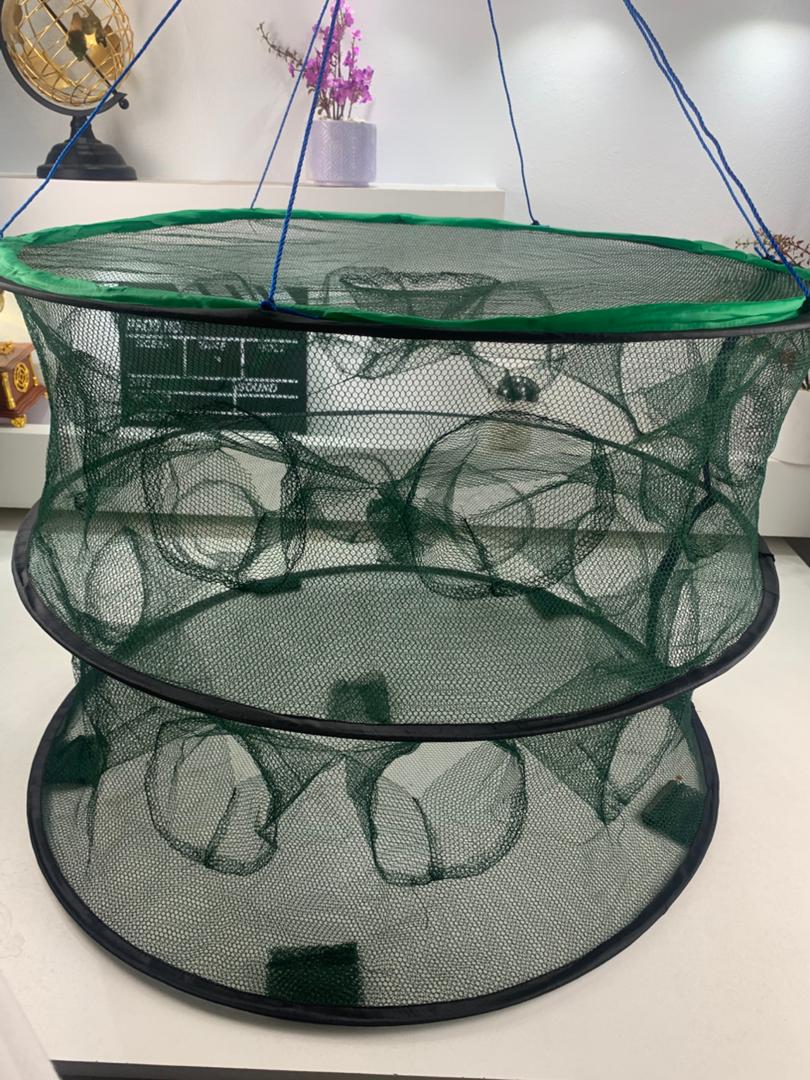 Piège de Pêche Poissons Rond 20 Trous pliable et portable 70cm – شبكة صيد الأسماك - Camping et Randonnée - صورة حقيقية 7
