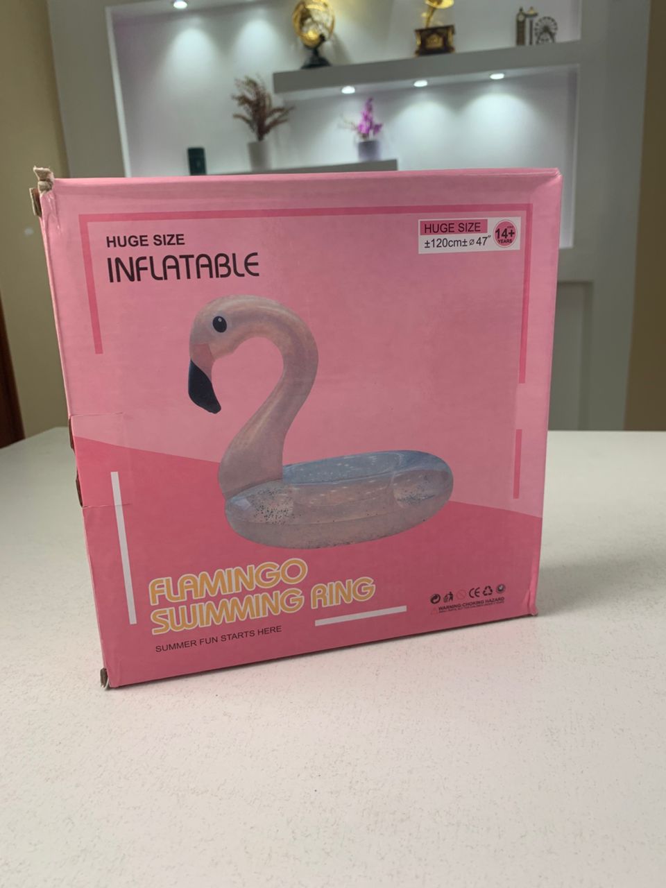 Bouée Gonflables en forme de Flamingo Rose -عوامة قابلة للنفخ فلامينجو - Vacance & Loisir - صورة حقيقية 8