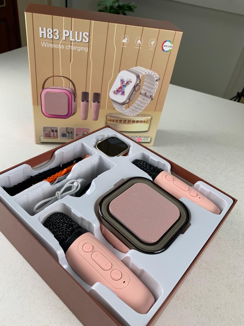Pack Smart Watch et Haut Parleur Karaoké avec deux microphone – عرض خاص مكبر صوت كاريوكي مع ساعة ذكية - Électronique - صورة 8