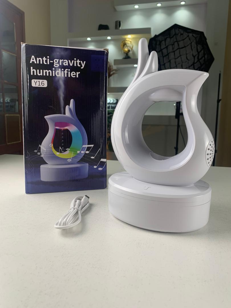 Humidificateur antigravité et haut-parleur Bluetooth RGB en forme de goutte d’eau – معطر جو ومكبر صوت - Électronique - صورة حقيقية 10