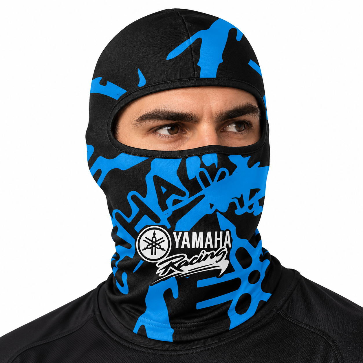 Cagoule Moto Thermique Balaclava Yamaha Bleu - قناع واقي وجه كامل حراري للدراجات النارية