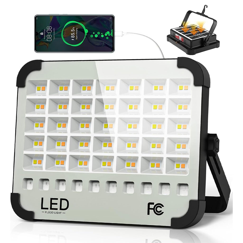 Lampe Solaire Rechargeable LED 300 W Portable et Magnétique 26000LM – مصباح محمول قابل للشحن بالطاقة الشمسية