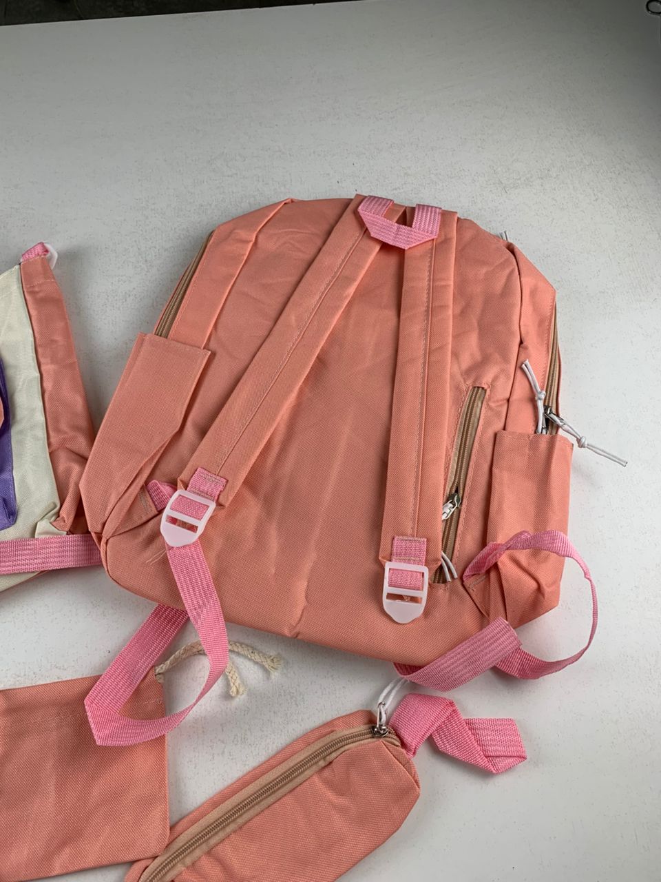 Ensemble de sacs d’école Kawai pour adolescents 5Pcs Guiyu V1 Rose – محفظة 5 قطع كاواي وردي - Sac à dos et Mode - صورة حقيقية 7