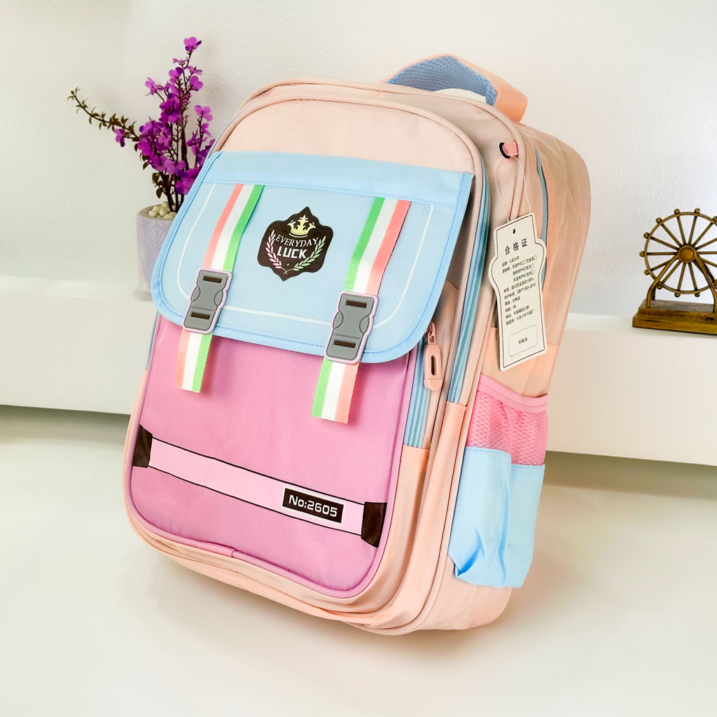Sac à Dos pour Enfants avec Trousse Assortie 2605 Rose – حقيبة ظهر مدرسية للأطفال مع مقلمة وردي - Sac à dos et Mode - صورة 4