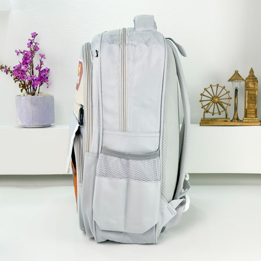 Sac à Dos pour Enfants avec Trousse Assortie 2504 Gris – حقيبة ظهر مدرسية للأطفال مع مقلمة رمادي - Sac à dos et Mode - صورة حقيقية 5