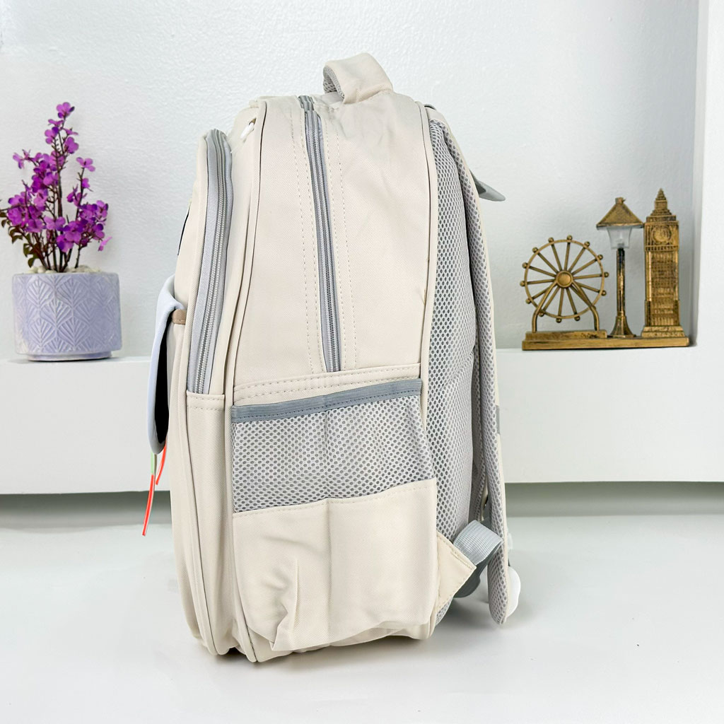 Sac à Dos pour Enfants avec Trousse Assortie KBAG Beige – حقيبة ظهر مدرسية للأطفال مع مقلمة بيج - Sac à dos et Mode - صورة حقيقية 7