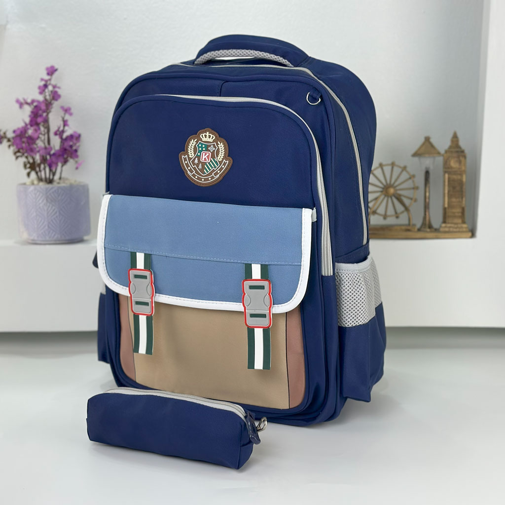 Sac à Dos pour Enfants avec Trousse Assortie KBAG Bleu Nuit V2 – حقيبة ظهر مدرسية للأطفال مع مقلمة أزرق ليلي - Sac à dos et Mode - صورة 2