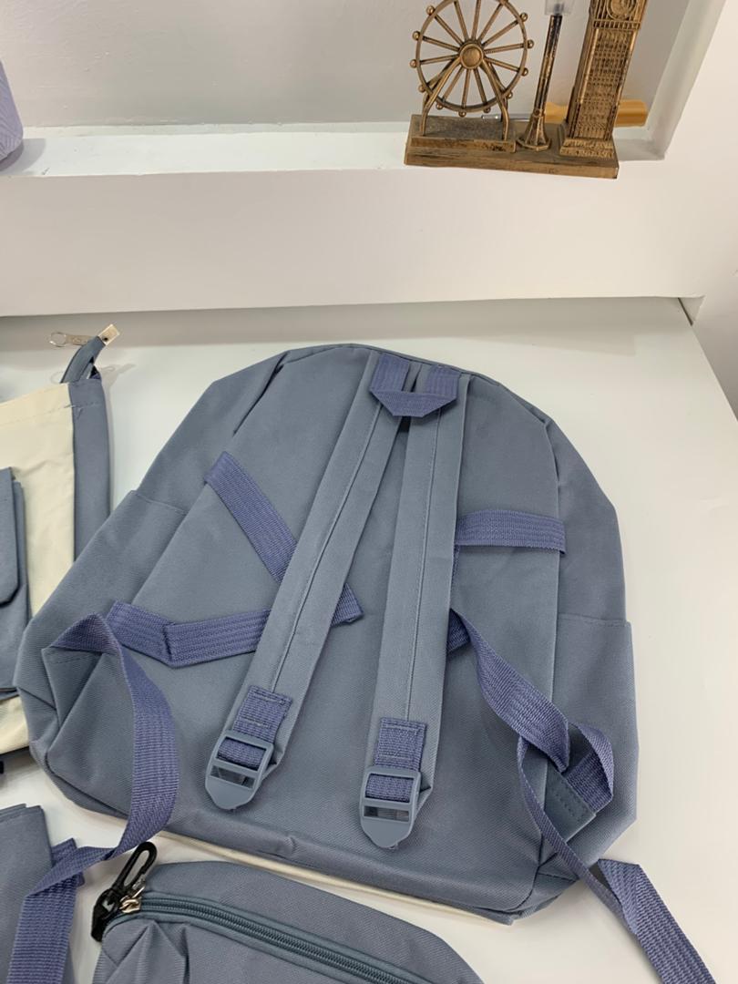 Ensemble de sacs d’école Kawai pour adolescents 4Pcs HAOLIDA V2 Bleu – محفظة 4 قطع كاواي أزرق - Sac à dos et Mode - صورة 6