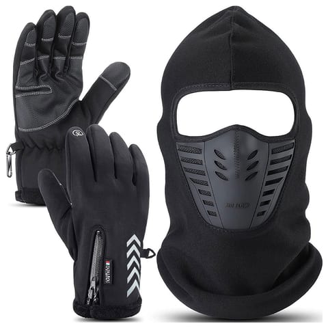 Pack Cagoule d’hiver Excefore avec gants thermiques pour écran tactile – طقم قناع وجه مع قفازات شتوية