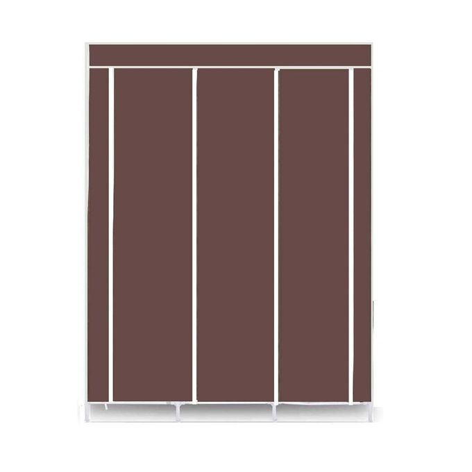 Armoire De Rangement et Penderie 7 Étages Porte Cintres Et Rideau Anti-Poussière - Maison - صورة 5