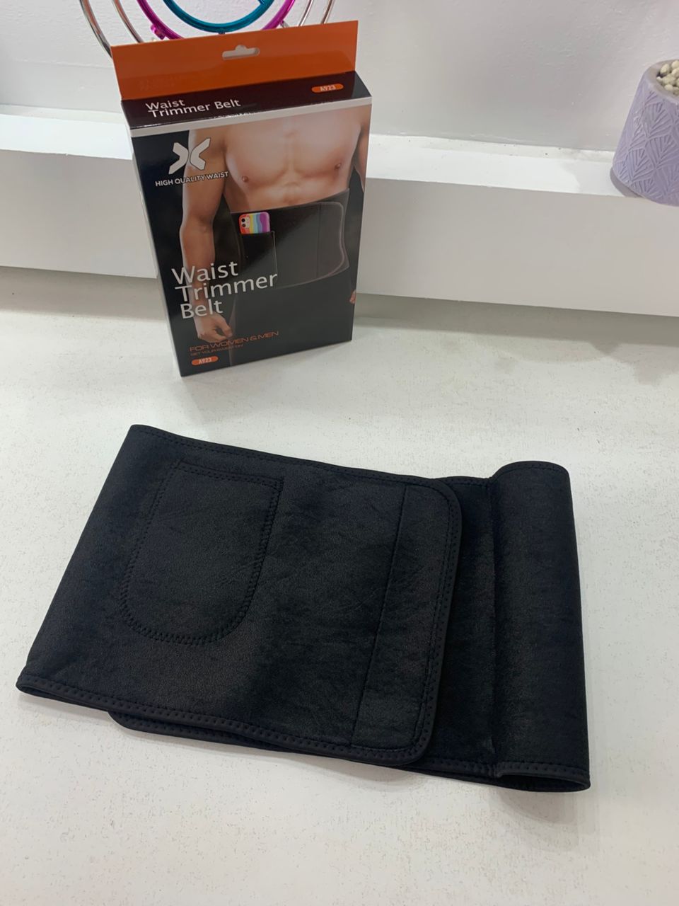 Ceinture de sudation pour Homme et Femme avec Poche Extérieure – حزام تنحيف - Sport - صورة حقيقية 9