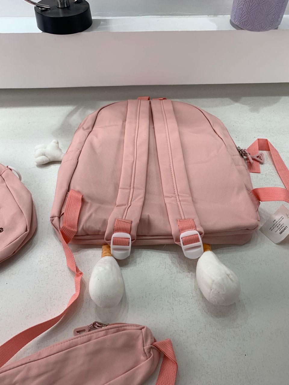 Ensemble de sacs d’école Kawai pour adolescents 3Pcs Language Rose – محفظة 3 قطع كاواي وردي - Sac à dos et Mode - صورة حقيقية 8