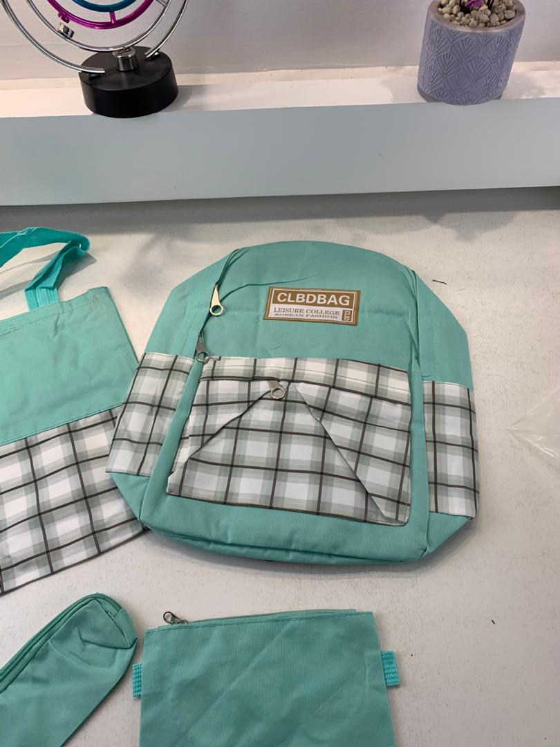 Ensemble de sacs d’école Kawai pour adolescents 4Pcs CLBD V4 Vert – محفظة 4 قطع كاواي أخضر - Sac à dos et Mode - صورة 7