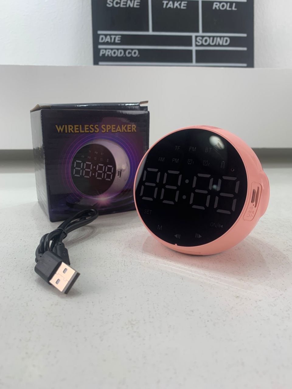 Haut Parleur Bluetooth et Réveil de bureau à LED numérique – مكبر صوت ومنبه إلكتروني - Électronique - صورة حقيقية 6