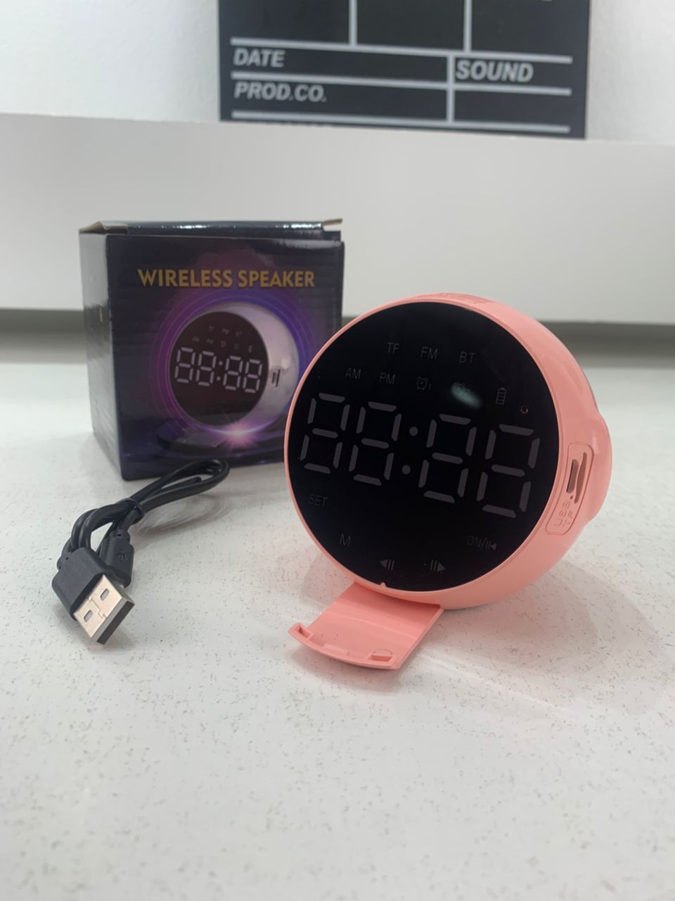 Haut Parleur Bluetooth et Réveil de bureau à LED numérique – مكبر صوت ومنبه إلكتروني - Électronique - صورة حقيقية 7
