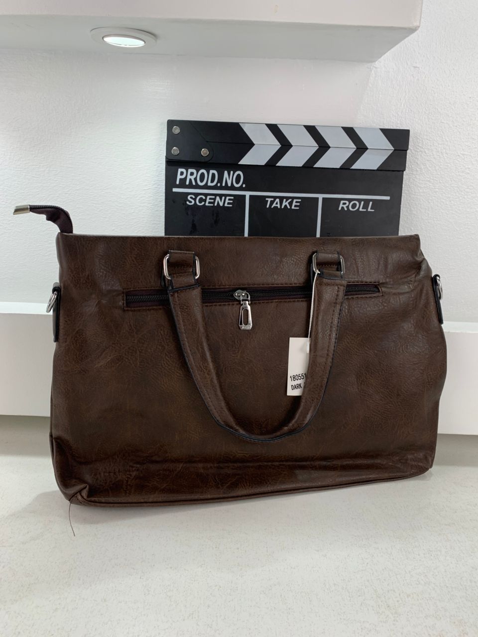 Cartable Homme en Simili Cuir Design Élégant Jeep 180551-12 Marron Foncé – حقيبة جلدية لون بني داكن - Sac à dos et Mode - صورة حقيقية 4